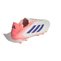adidas Copa Pure III Pro Gras Voetbalschoenen (FG) Gebroken Wit Blauw Roze