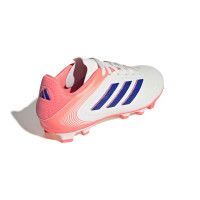 adidas Copa Pure III Club Grass/Artificial Grass Football Boots (MG) Kids Off White Blue Pink