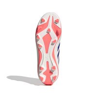 adidas Copa Pure III Club Grass/Artificial Grass Football Boots (MG) Kids Off White Blue Pink