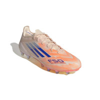 adidas F50 Sparkfusion Elite Low Gras / Kunstgras Voetbalschoenen (MG) Dames Oranje Blauw