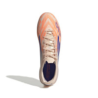 adidas F50 Sparkfusion Elite Low Gras / Kunstgras Voetbalschoenen (MG) Dames Oranje Blauw