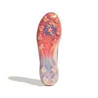 adidas F50 Sparkfusion Elite Low Gras / Kunstgras Voetbalschoenen (MG) Dames Oranje Blauw