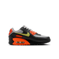 Nike Air Max 90 Leather Sneakers Kids Grey Black Orange