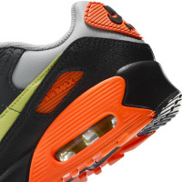 Nike Air Max 90 Leather Sneakers Kids Grey Black Orange