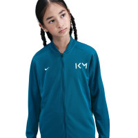 Nike Kylian Mbappé Academy Trainingspak Full-Zip Kids Blauwgroen Lichtblauw
