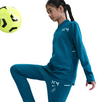Nike Kylian Mbappé Academy Trainingspak Full-Zip Kids Blauwgroen Lichtblauw