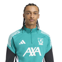 adidas Liverpool Trainingspak 1/4-Zip Europees 2025-2026 Groen Zwart Wit
