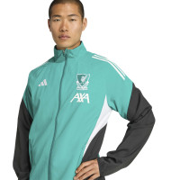adidas Liverpool Presentation European Training Jacket 2025-2026 Green White Black