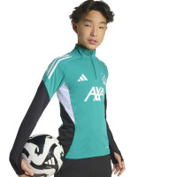 adidas Liverpool Trainingspak 1/4-Zip Europees 2025-2026 Kids Groen Zwart Wit