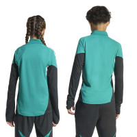 adidas Liverpool Trainingspak 1/4-Zip Europees 2025-2026 Kids Groen Zwart Wit