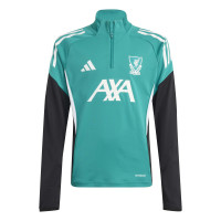 adidas Liverpool Trainingspak 1/4-Zip Europees 2025-2026 Kids Groen Zwart Wit