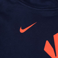 Nike Erling Haaland Club Fleece Joggingpak Hooded Kids Donkerblauw Felrood