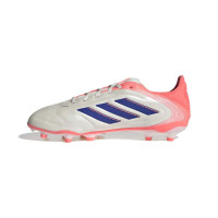 adidas Copa Pure III Elite Gras / Kunstgras Voetbalschoenen (MG) Kids Gebroken Wit Blauw Roze