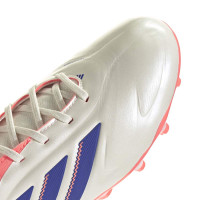 adidas Copa Pure III Elite Gras / Kunstgras Voetbalschoenen (MG) Kids Gebroken Wit Blauw Roze
