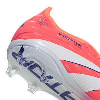 adidas Predator Elite FT Gras Voetbalschoenen (FG) Kids Oranje Wit Blauw