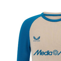 Castore Feyenoord Pre-Match Trainingsshirt 2025-2026 Kids Donkerblauw Grijs