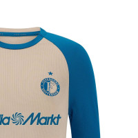 Castore Feyenoord Pre-Match Trainingsshirt 2025-2026 Kids Donkerblauw Grijs