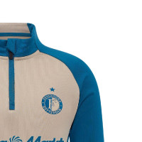Castore Feyenoord Pre-Match Trainingstrui 1/4-Zip 2025-2026 Kids Donkerblauw Grijs
