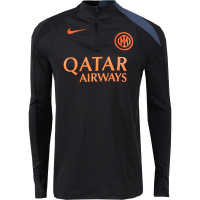 Nike Inter Milan Strike Trainingspak 1/4-Zip 2025-2026 Zwart Donkerblauw Oranje