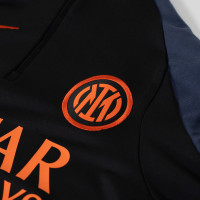 Nike Inter Milan Strike Trainingspak 1/4-Zip 2025-2026 Zwart Donkerblauw Oranje