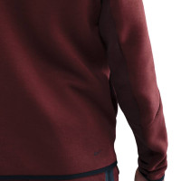Nike Tech Fleece Sportswear Trainingspak Donkerood Zwart