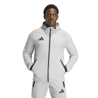 adidas Tiro Travel Windbreaker Tracksuit Grey Black