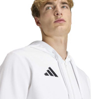 adidas Entrada 26 Sweatsuit Full-Zip Vest White Black