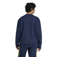 adidas Arsenal Lifestyler Crew Sweater Dark Blue Golden Yellow