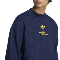 adidas Arsenal Lifestyler Crew Sweater Dark Blue Golden Yellow