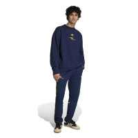 adidas Arsenal Lifestyler Crew Sweater Dark Blue Golden Yellow