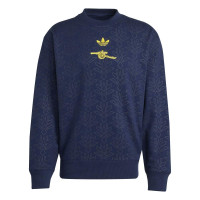 adidas Arsenal Lifestyler Crew Sweater Dark Blue Golden Yellow
