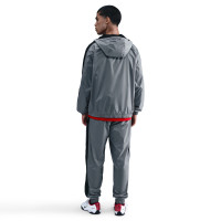Nike Atletico Madrid Hooded Woven Tracksuit 2025-2026 Grey Black Red White