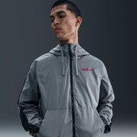 Nike Atletico Madrid Hooded Woven Tracksuit 2025-2026 Grey Black Red White