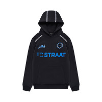 Touzani Angora Kiko Trainingspak Hooded Kids Zwart Blauw Wit