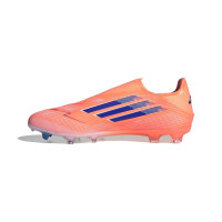 adidas F50 League Laceless Grass/Artificial Grass Football Boots (MG) Orange Blue White