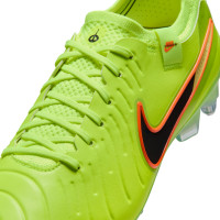 Nike Tiempo Legend 10 Elite IJzeren-Nop Voetbalschoenen (SG) Anti-Clog Neongeel Zwart Oranje