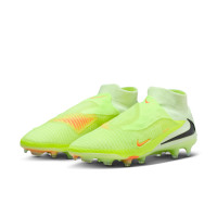 Nike Phantom 6 High Elite Gras Voetbalschoenen (FG) Geel Oranje Zwart