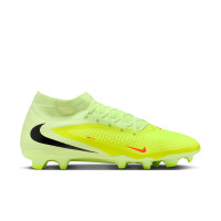 Nike Phantom 6 High Academy Gras / Kunstgras Voetbalschoenen (MG) Geel Oranje Zwart