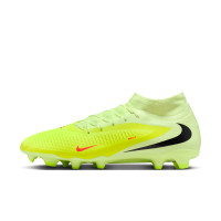 Nike Phantom 6 High Academy Gras / Kunstgras Voetbalschoenen (MG) Geel Oranje Zwart