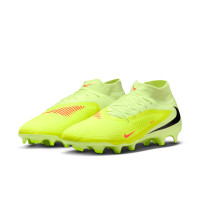 Nike Phantom 6 High Academy Gras / Kunstgras Voetbalschoenen (MG) Geel Oranje Zwart