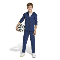 adidas Tiro Travel Jogging Suit Full-Zip Kids Dark Blue