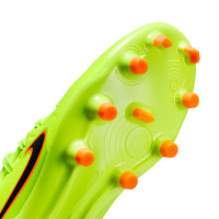 Nike Tiempo Legend 10 Academy Grass/Artificial Grass Football Boots (MG) Kids Neon Yellow Black Orange