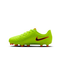 Nike Tiempo Legend 10 Club Gras / Kunstgras Voetbalschoenen (MG) Kids Neongeel Zwart Oranje