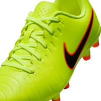 Nike Tiempo Legend 10 Club Gras / Kunstgras Voetbalschoenen (MG) Kids Neongeel Zwart Oranje