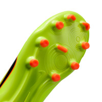 Nike Tiempo Legend 10 Club Gras / Kunstgras Voetbalschoenen (MG) Kids Neongeel Zwart Oranje