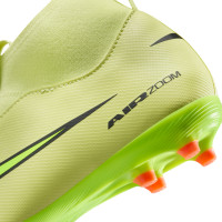 Nike Zoom Mercurial Superfly 10 Academy Gras / Kunstgras Voetbalschoenen (MG) Kids Geel Neongeel Oranje