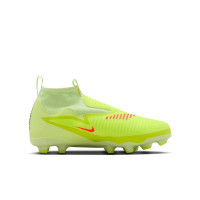 Nike Phantom 6 High Academy Laceless Grass/Artificial Grass Football Boots (MG) Kids Yellow Orange Black