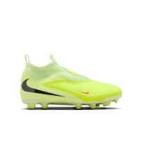 Nike Phantom 6 High Academy Veterloze Gras / Kunstgras Voetbalschoenen (MG) Kids Geel Oranje Zwart