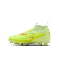 Nike Phantom 6 High Academy Laceless Grass/Artificial Grass Football Boots (MG) Kids Yellow Orange Black