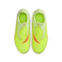 Nike Phantom 6 High Academy Laceless Grass/Artificial Grass Football Boots (MG) Kids Yellow Orange Black